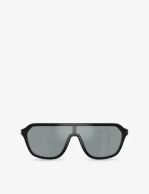 OLIVER PEOPLES OV5591SU R-12 Shield-Frame Acetate Sunglasses