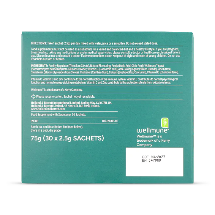 For Him Wellmune Vitamin Complex Orange Flavour Powder 30 Sachets detail 2