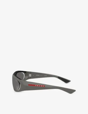 PRADA LINEA ROSSA PS B03S Shield-Frame Acetate Sunglasses detail 2