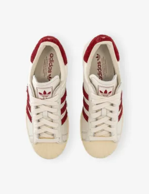 ADIDAS Superstar II Leather Trainers - 9.5 in OFF WHITE RUST RED WARM, additional product view 2