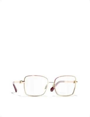 CHANEL CH2219 Rectangle Metal Clear Optical Glasses detail 3