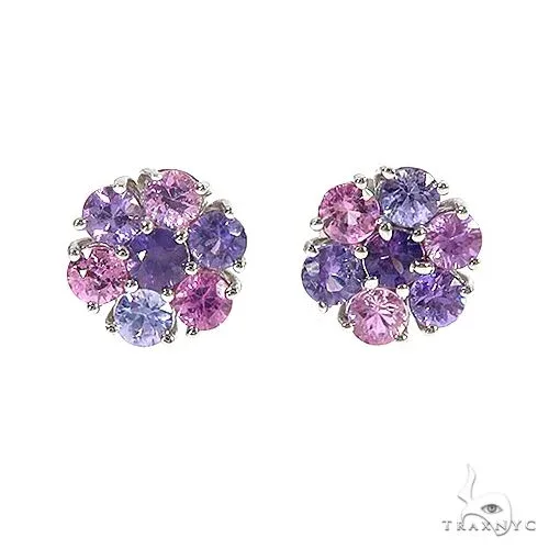 PIA - For Him GEMSTONES Mystic Purple Sapphire Flower Earrings 67046 in Rose – Earrings