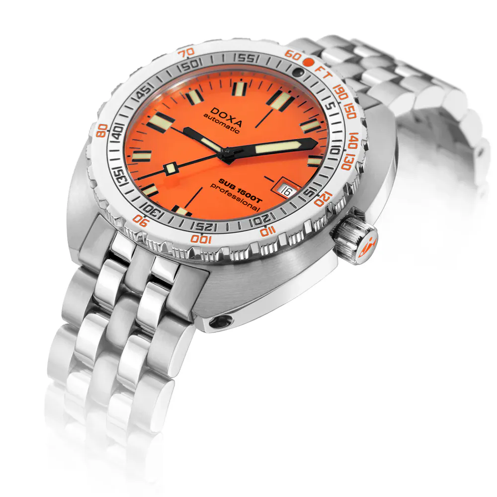DOXA Sub 1500T Professional 45mm Mens Watch in Orange, additional product view 2