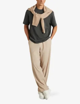 REISS Tate Oversized-Fit Cotton-Jersey T-shirt detail 2