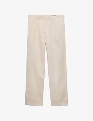 PRADA Wide-Leg Cotton Trousers in NEUTRAL – Mens | Trousers & shorts | Casual