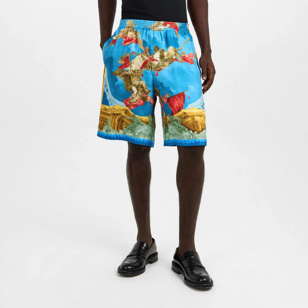 Versace Men's Woven Tracksuit Shorts detail 3