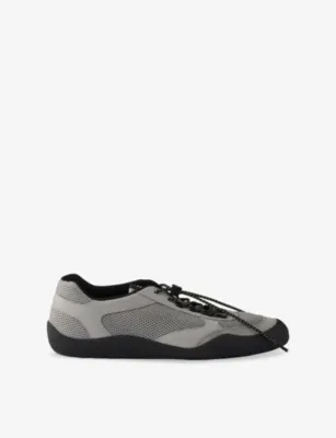 PRADA Speedrock Leather and Mesh Trainers - BLACK - EUR 40 / 6 UK MEN in BLACK, additional product view 2