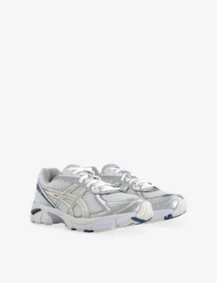 ASICS GT 2160 Faux-Leather and Mesh Low-Top Trainers - 4.5 in WHITE TWILIGHT BLUE, additional product view 3