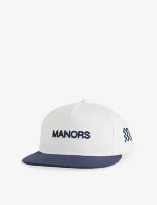 MANORS Retro Crown Cotton Baseball Cap in WHITE / NAVY – Mens | Sportswear | Accessories