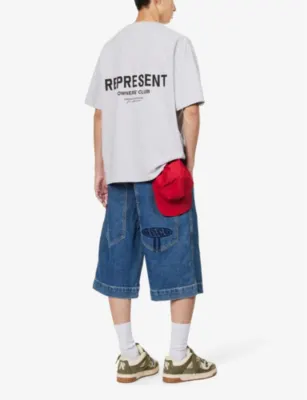 REPRESENT Owners' Club graphic-print relaxed-fit cotton-jersey T-shirt detail 2