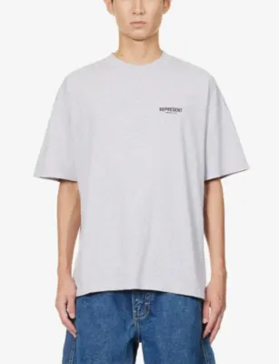 REPRESENT Owners' Club graphic-print relaxed-fit cotton-jersey T-shirt detail 3