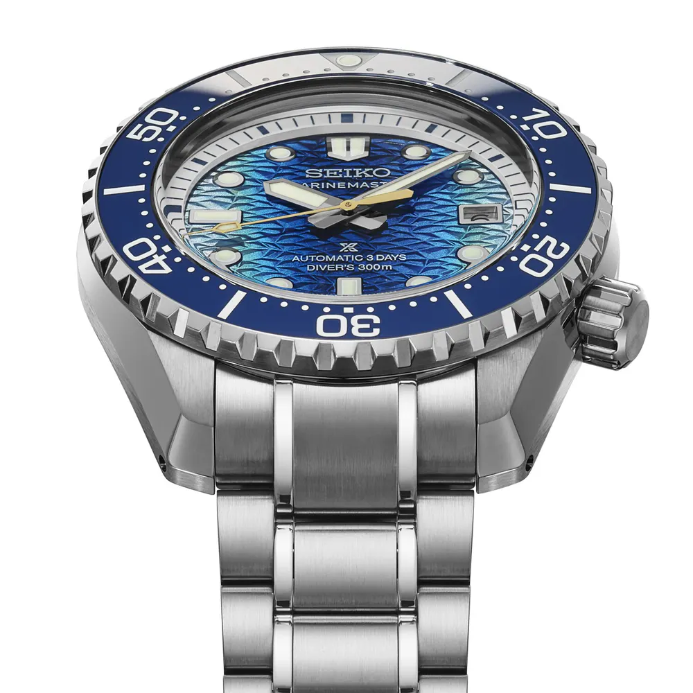 Seiko Prospex Marinemaster JAMSTEC Limited Edition 1968 Heritage Reinterpretation 42mm Mens Watch Blue detail 3