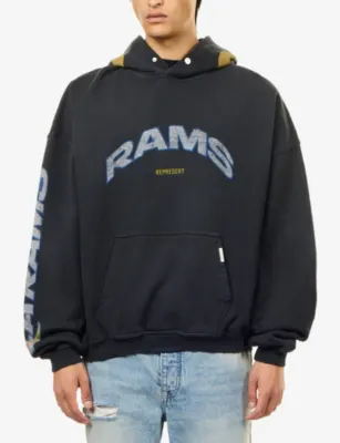 REPRESENT x NFL Los Angeles Rams Jersey Hoody detail 3