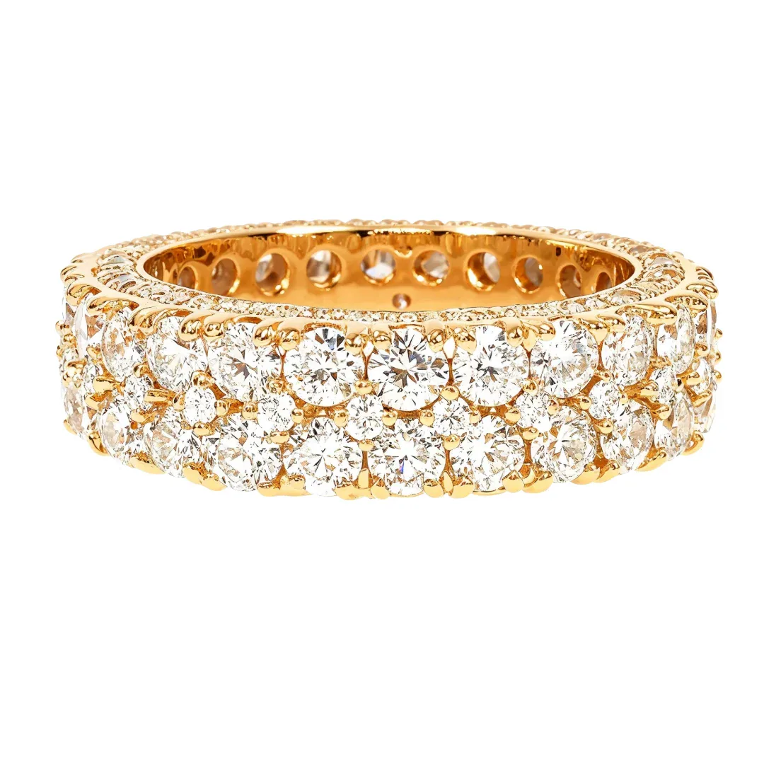AHMED - MOON JEWELRY 14K Gold Eternity Diamond Ring 66873 in Rose / 10 – Ring