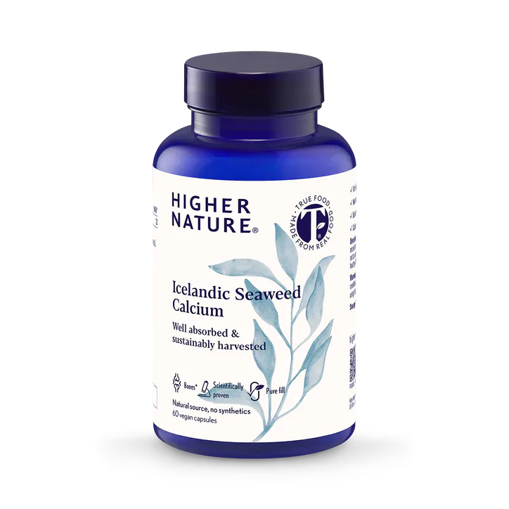 Higher Nature Icelandic Seaweed Calcium - 260mg - Dairy-Free - 60 Vegan Capsules