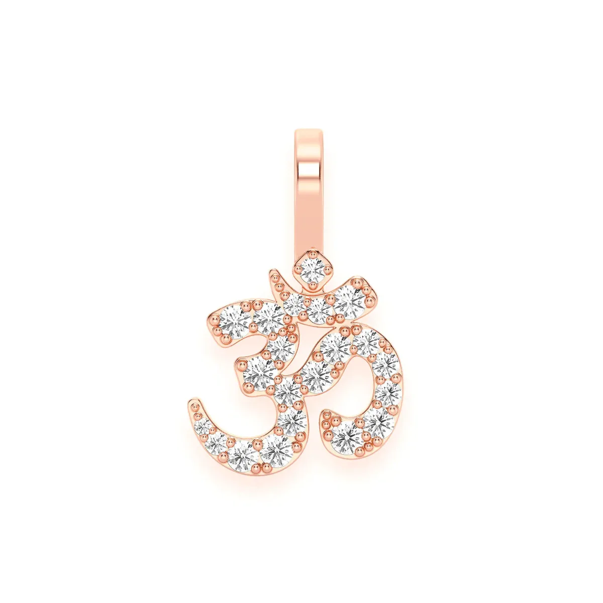 For Him Pranava Om Diamond Pendant in 0.33ctw / Rose Gold / Natural Diamond – Pendant