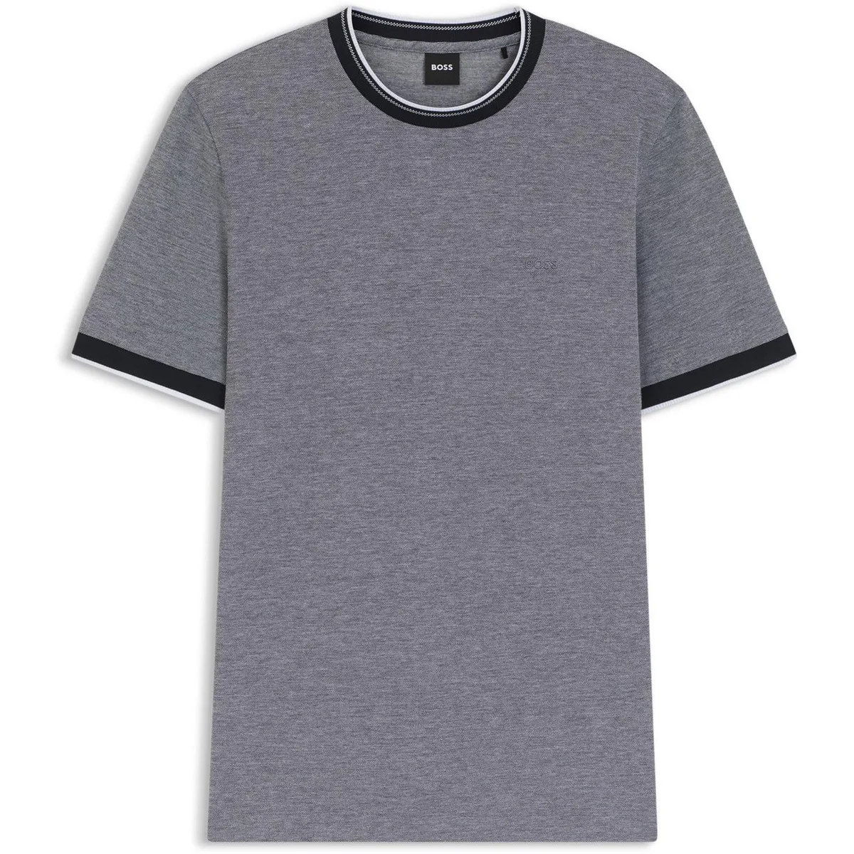 Boss Men's Thompson Black Breathable Lightweight Cotton Short Sleeve T-Shirt