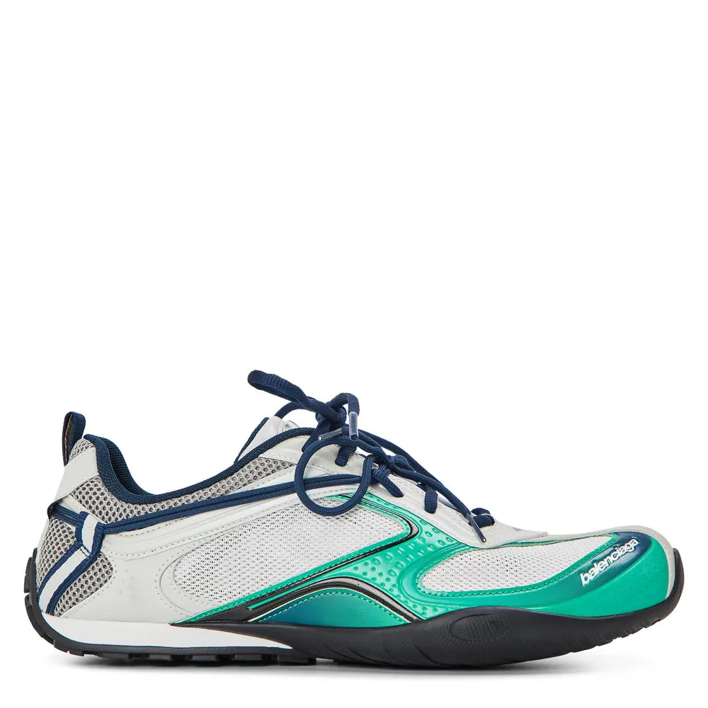 Balenciaga Men's Low-Top Trainers in Gry/Green/Blk – Footwear
