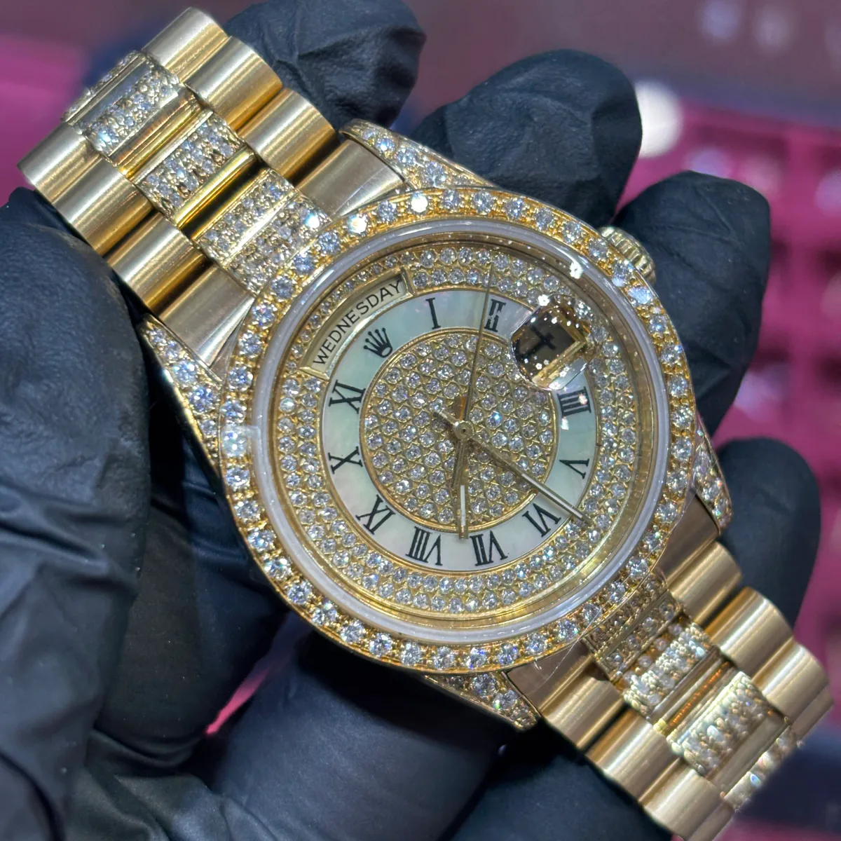 ANKUR - For Him WATCHES Rolex Day-Date 36mm | 18K Yellow Gold | Custom Dial and Bezel – Watch