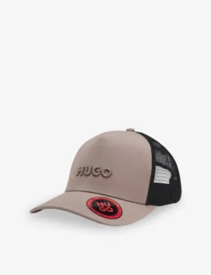 HUGO Logo-Embellished Cotton-Twill Trucker Cap detail 2