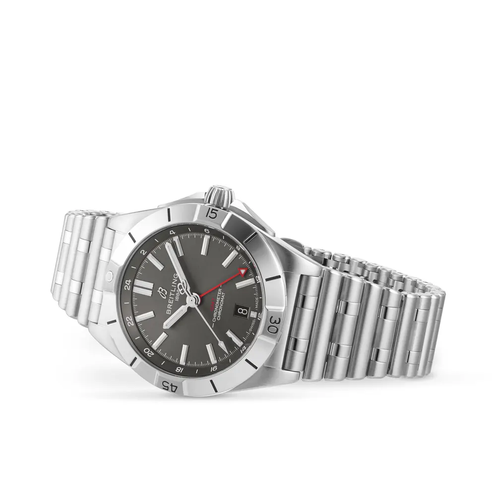 Breitling Chronomat Automatic GMT 40 Grey Dial Watch detail 3