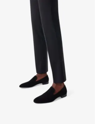 CHRISTIAN LOUBOUTIN Dandelion suede loafers - 14 in BLACK, additional product view 2