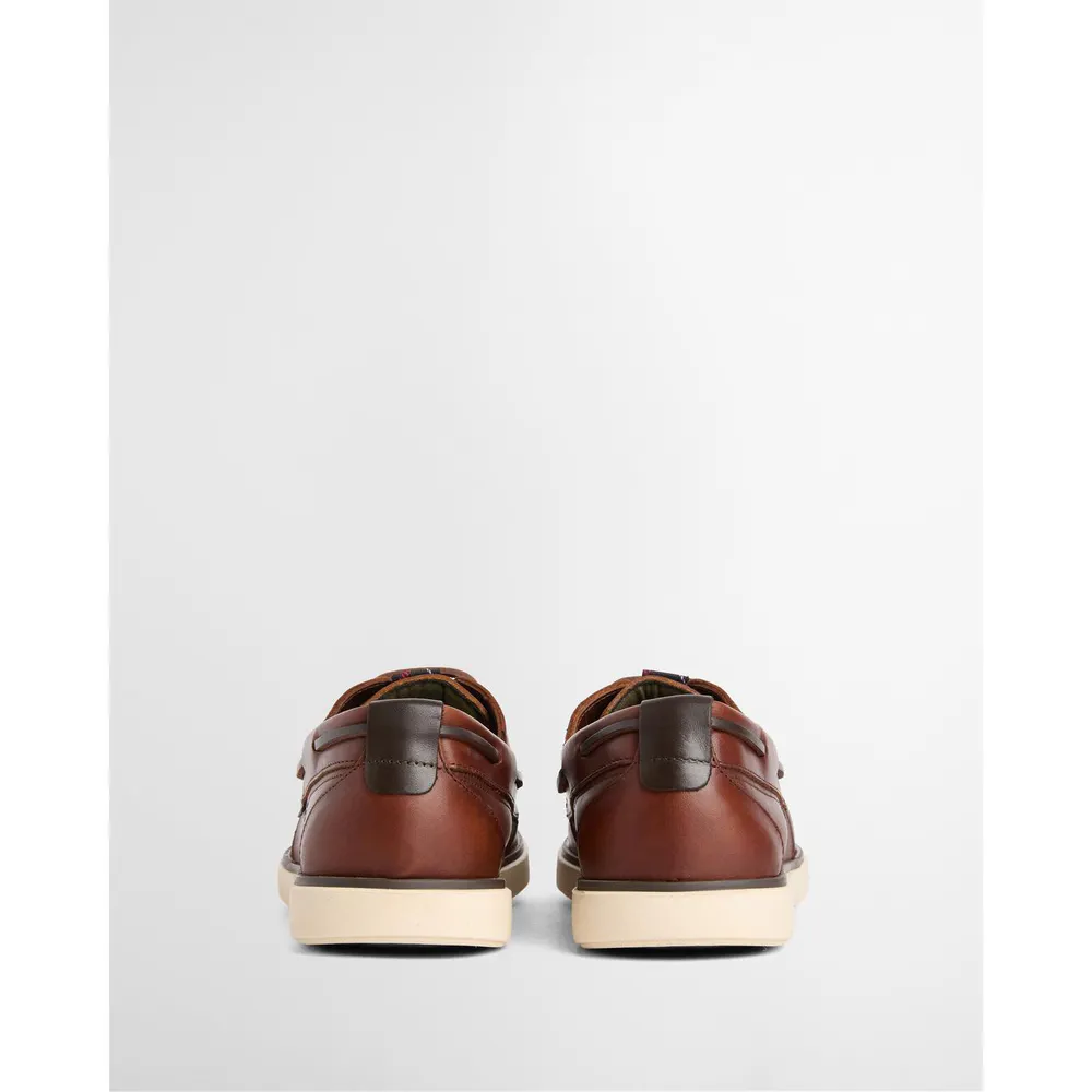 Barbour Mens Rothley Boat Shoes in BR77 Dark Brown, additional product view 3