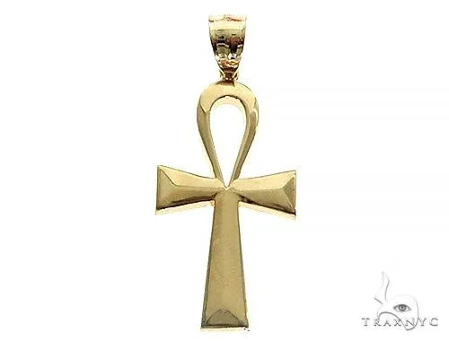 MARYAM - CLOSE OUT 10K Gold Ankh Cross Pendant 66206 in Rose – Pendant