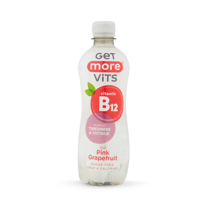 Get More Vits Get More Vitamin B12 Still Pink Grapefruit 12x500ml