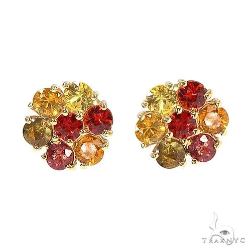 PIA - For Him GEMSTONES Mini Fire Sapphire Flower Earrings 66899 in Rose – Earrings
