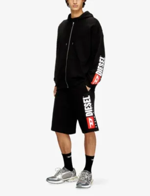 DIESEL P-Crow-Div Regular-Fit Cotton-Jersey Shorts detail 2