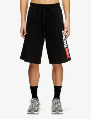 DIESEL P-Crow-Div Regular-Fit Cotton-Jersey Shorts detail 3
