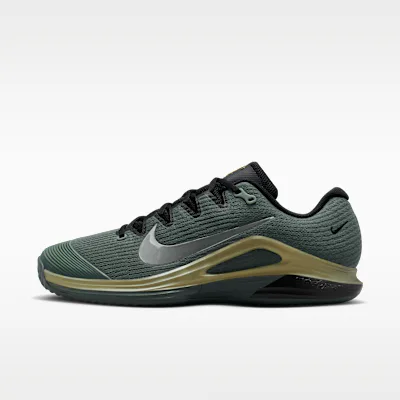 Nike Vapor 12 PRM Men's Clay Court Tennis Shoes - Camo Green/Metallic Gold/Black/Pure Platinum
