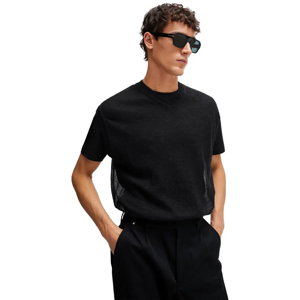 Boss Men's Knitted T-Shirt detail 2