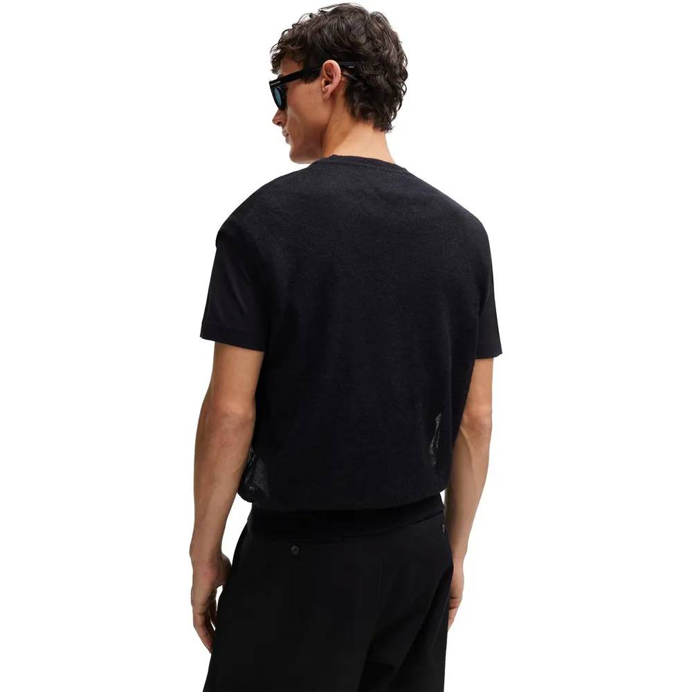 Boss Men's Knitted T-Shirt detail 3