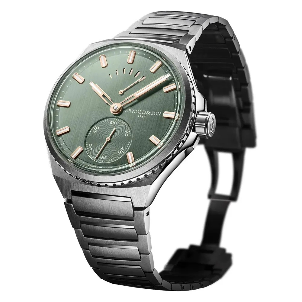 Arnold And Son Chronometry Longitude Titanium 42.5mm Watch in Green, additional product view 2