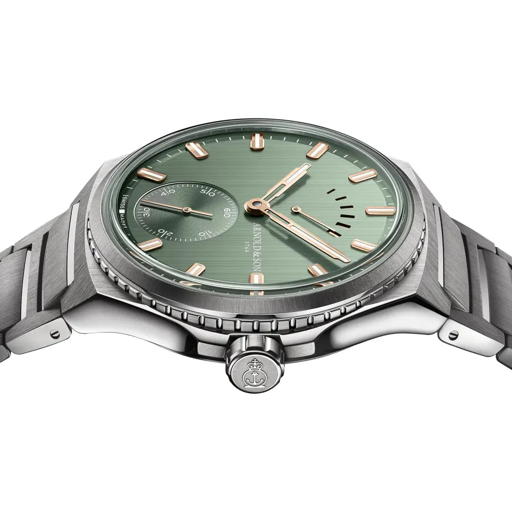 Arnold And Son Chronometry Longitude Titanium 42.5mm Watch in Green, additional product view 3