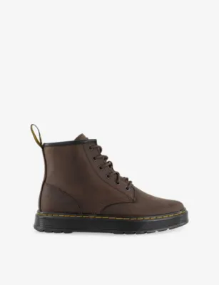 DR. MARTENS Brookline Chukka 6-Eye Leather Boots - EUR 44 / 10 UK MEN in DARK BROWN CRAZY HORSE – Mens | Boots | Chelsea boots