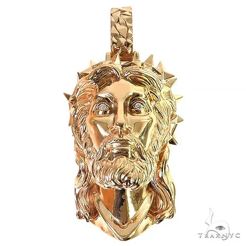 RINA - For Him DISCORD MAX Spikes Crown Jesus Head Pendant [Large] 69148 in Rose Gold – Pendant