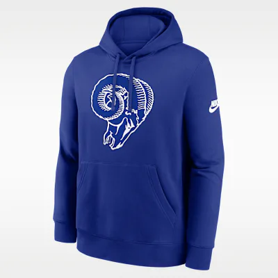 Nike Los Angeles Rams Primetime Club Logo Men's Nike NFL Pullover Hoodie - Old Royal