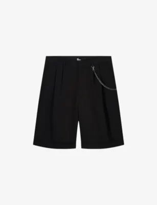 THE KOOPLES Straight-Leg Chain-Embellished Cotton-Blend Shorts