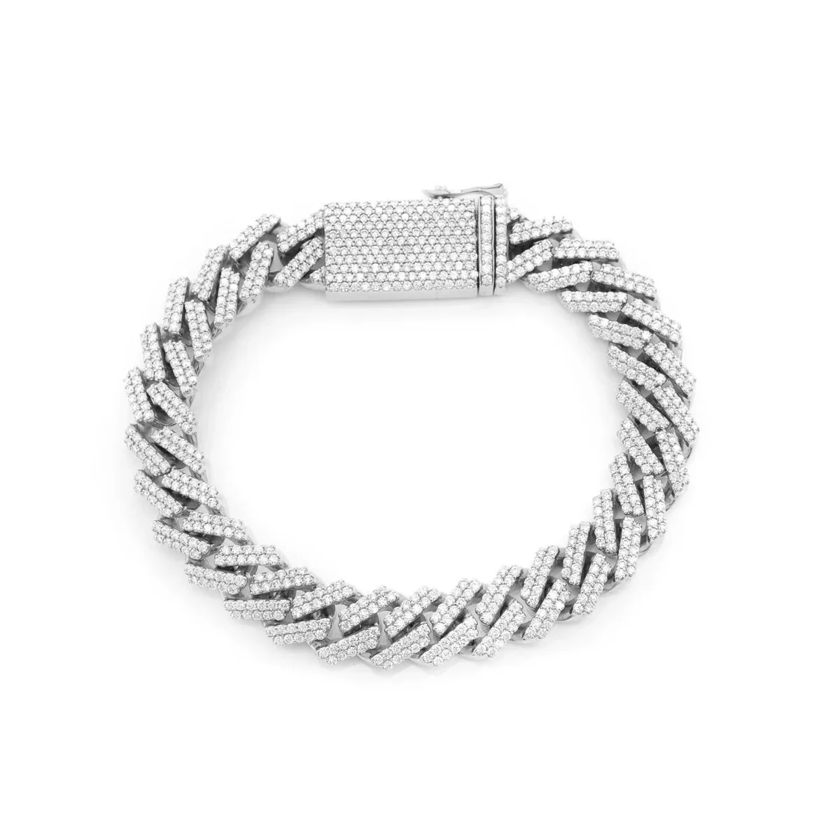 For Him Raised Cuban Diamond Bracelet