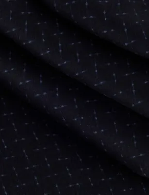 CORNELIANI Printed Silk Tie in NAVY, additional product view 3