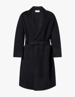 TOTEME Robe Doublé Wool Coat in BLACK – Mens | Coats & jackets | Overcoats