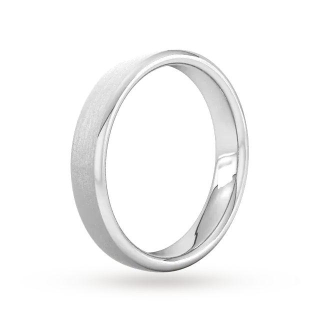 For Him 4mm D Shape Standard Matt Finished Wedding Ring In 18 Carat Yellow Gold, additional product view 2