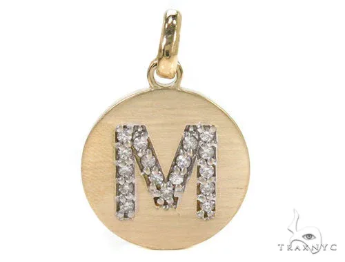 RINA - SUNNY 2 14k Yellow Gold Prong Diamond Initial M Pendant-39986 in Rose Gold – Pendant