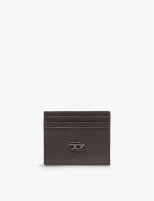 DIESEL Logo-badge leather cardholder