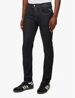 REPLAY Anbass Hyperflex slim-fit straight-leg stretch-denim-blend jeans - 30/32 in DARK BLUE, additional product view 3
