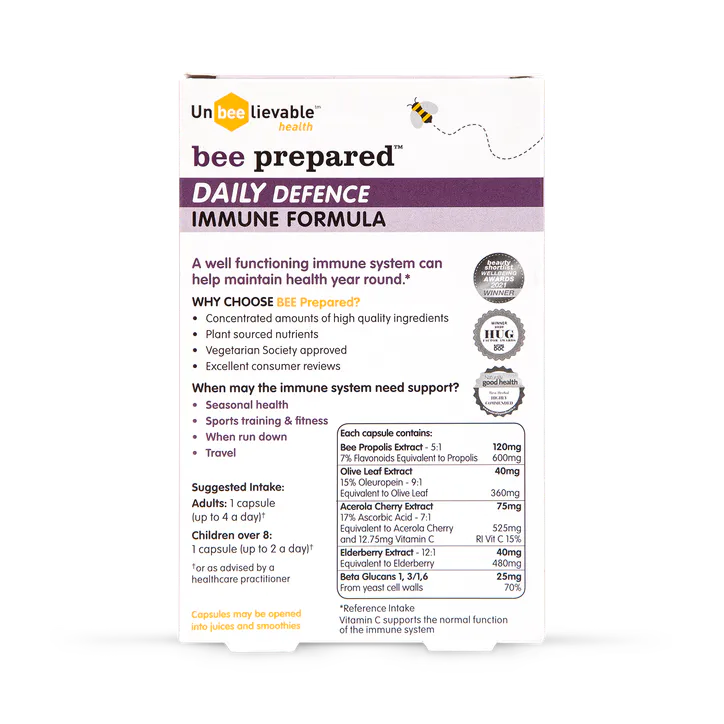 Unbeelievable Health Bee Prepared Daily Defence 30 Capsules, additional product view 2