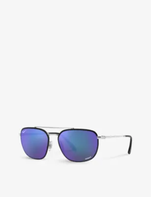 RAY-BAN RB3708 Chromance metal sunglasses in BLACK, additional product view 2